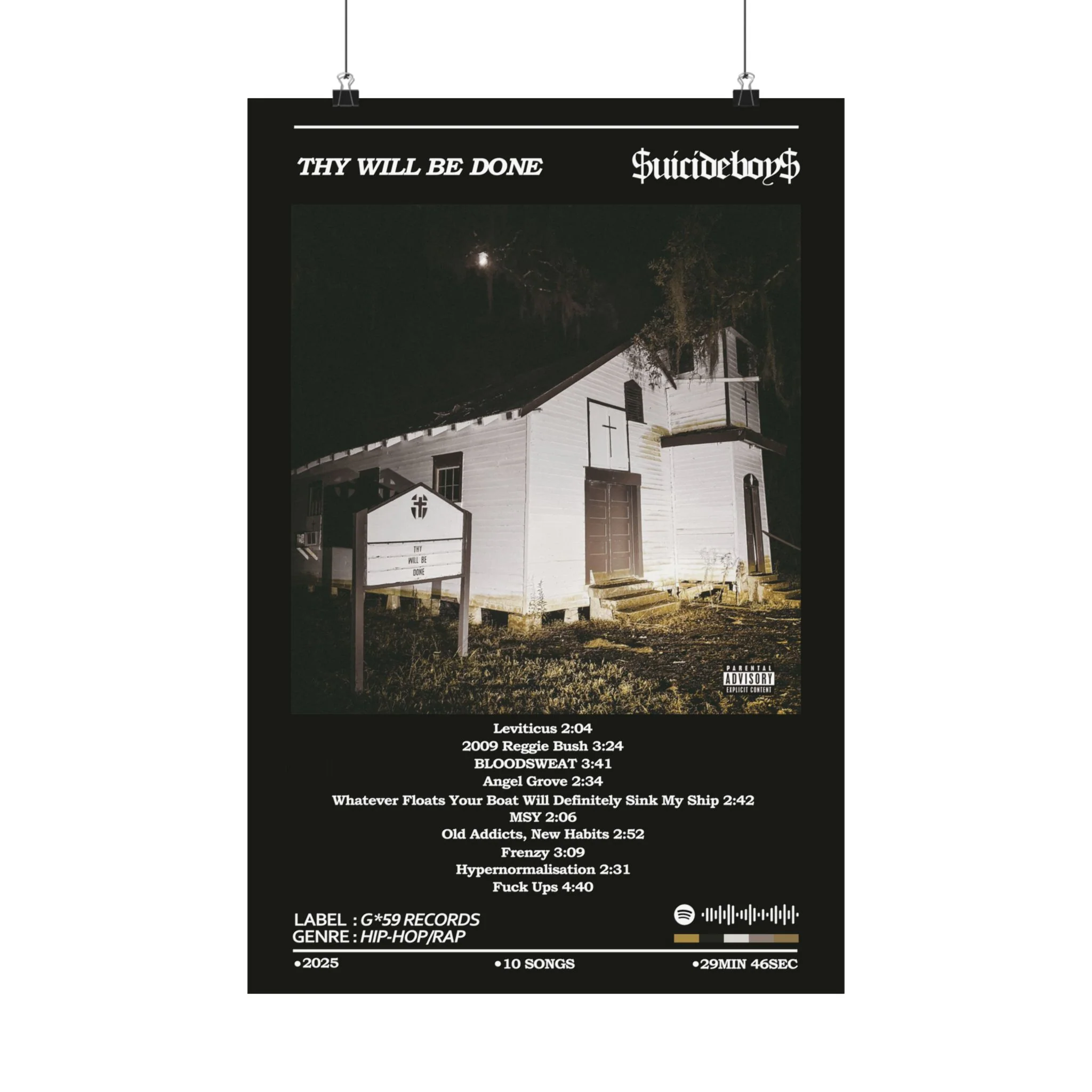 SuicideBoys Black THY WILL BE DONE Album Poster - Image 3