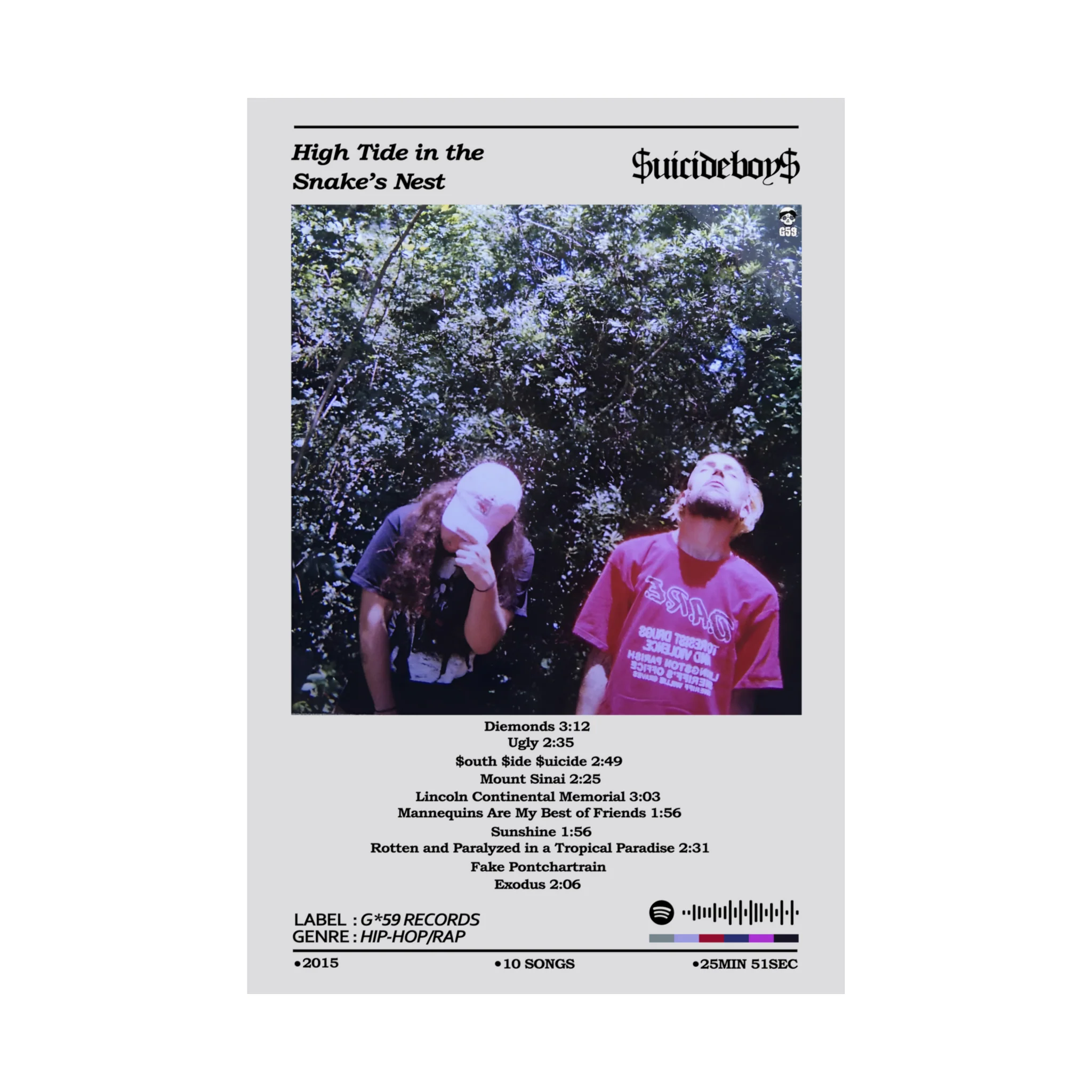SuicideBoys High Tide in the Snake’s Nest Album Poster - Image 4