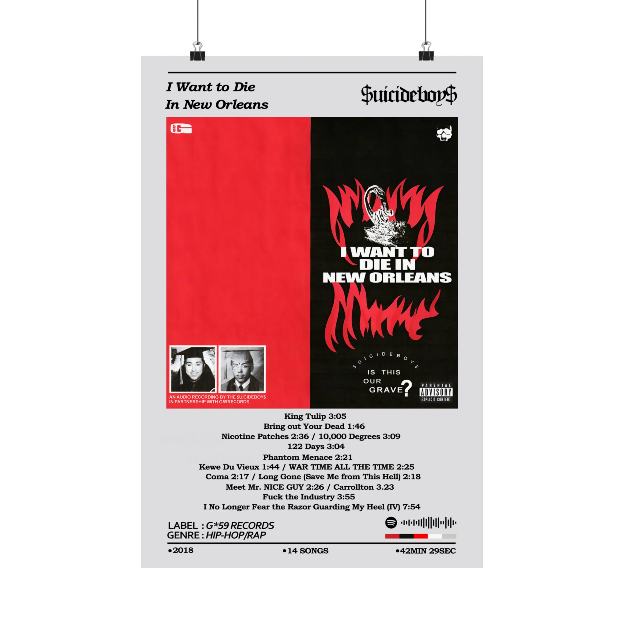 SuicideBoys I Want to Die in New Orleans Album Poster - Image 3